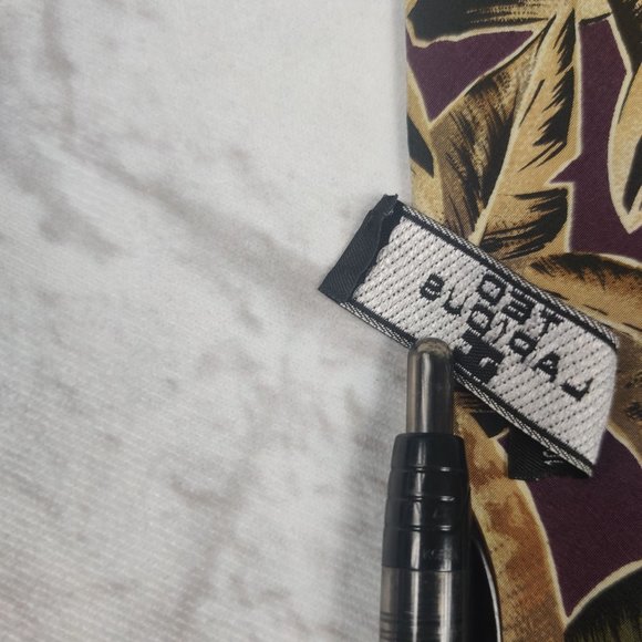 Vintage Mens Ted Lapidus silk necktie tie toucan bird tropical leaf Italy made - Picture 3 of 8